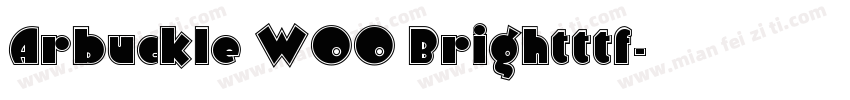 Arbuckle W00 Brightttf字体转换
